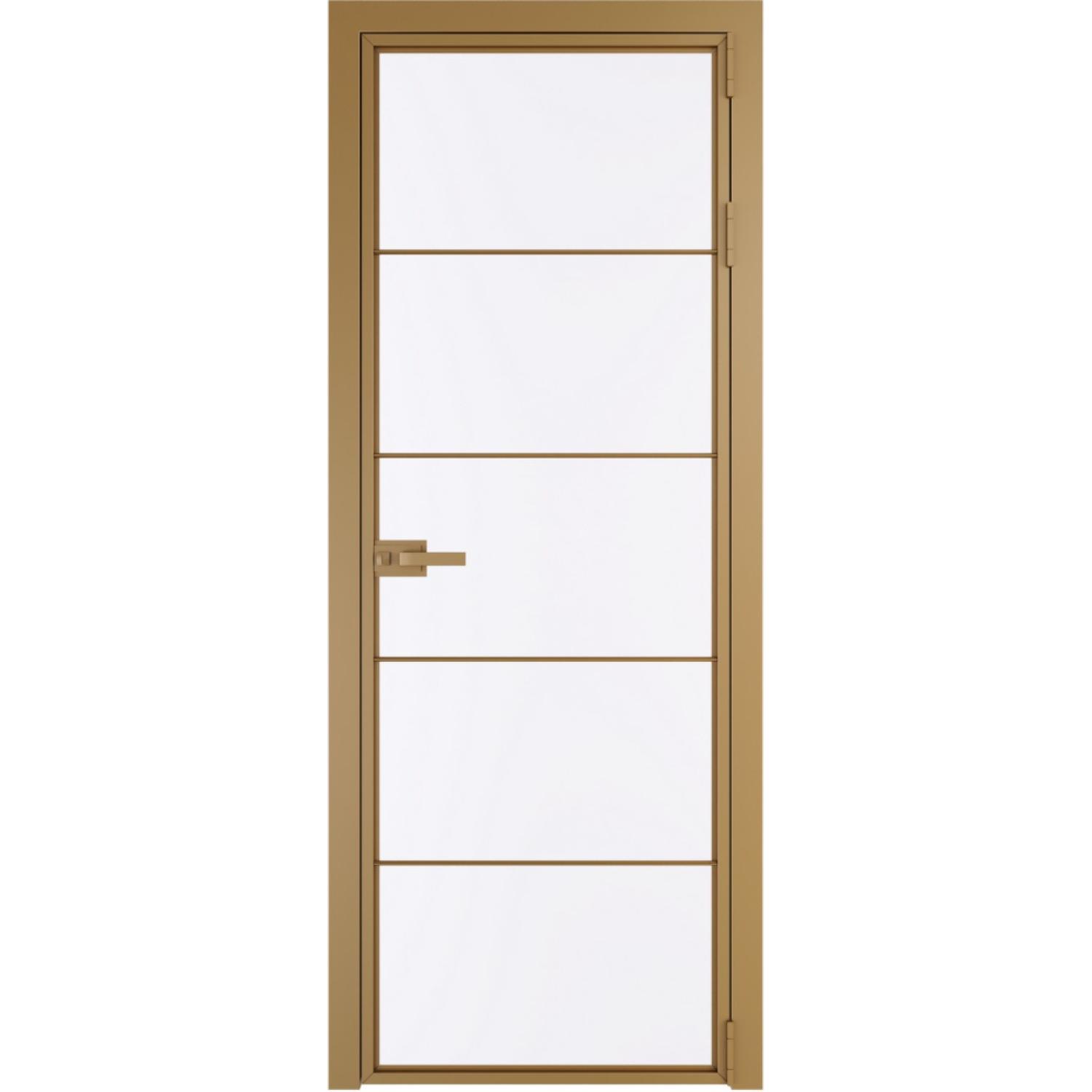 Дверь межкомнатная  алюминиевая  5 AX ProfilDoors (Золото, Монохром белый просветленный)