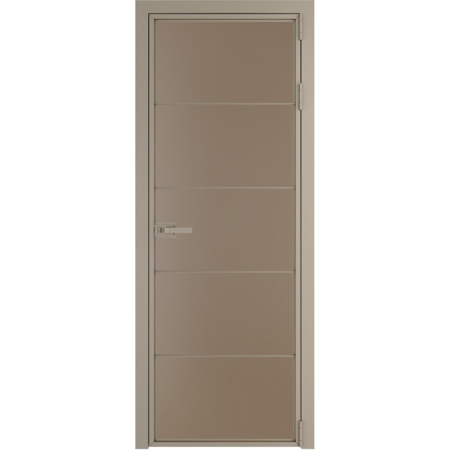 Дверь межкомнатная  алюминиевая  5 AX ProfilDoors (Никель, Монохром капучино)