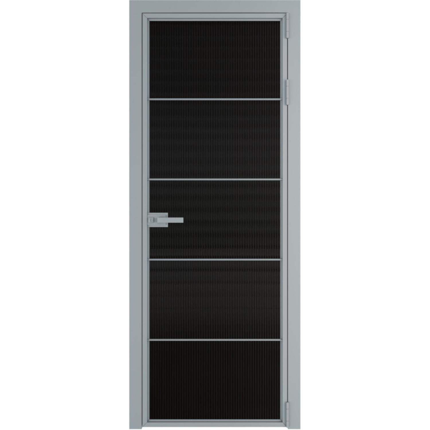Дверь межкомнатная  алюминиевая  5 AX ProfilDoors (Серебро, Мору черное)