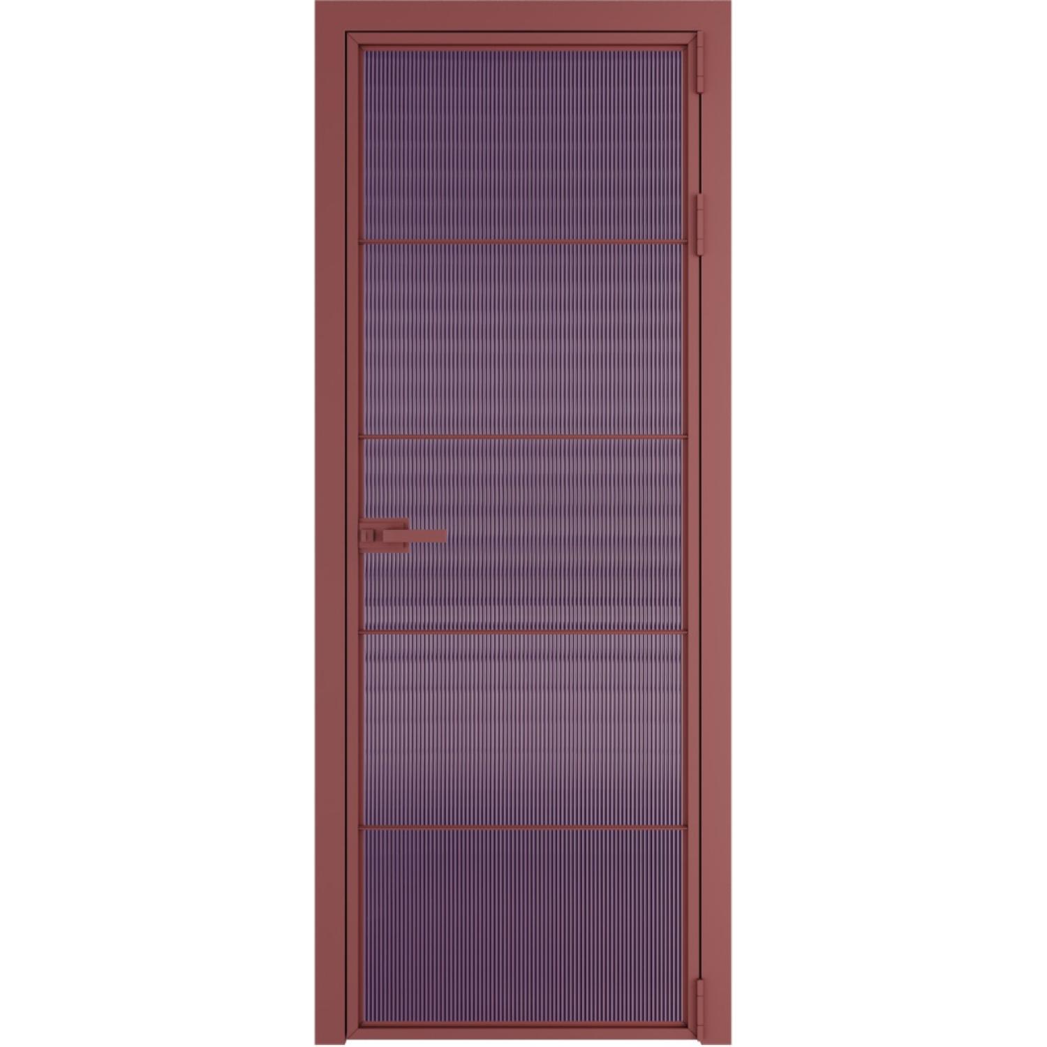 Дверь межкомнатная  алюминиевая  5 AX ProfilDoors (Красный антрацит, Мору фиолетовое)